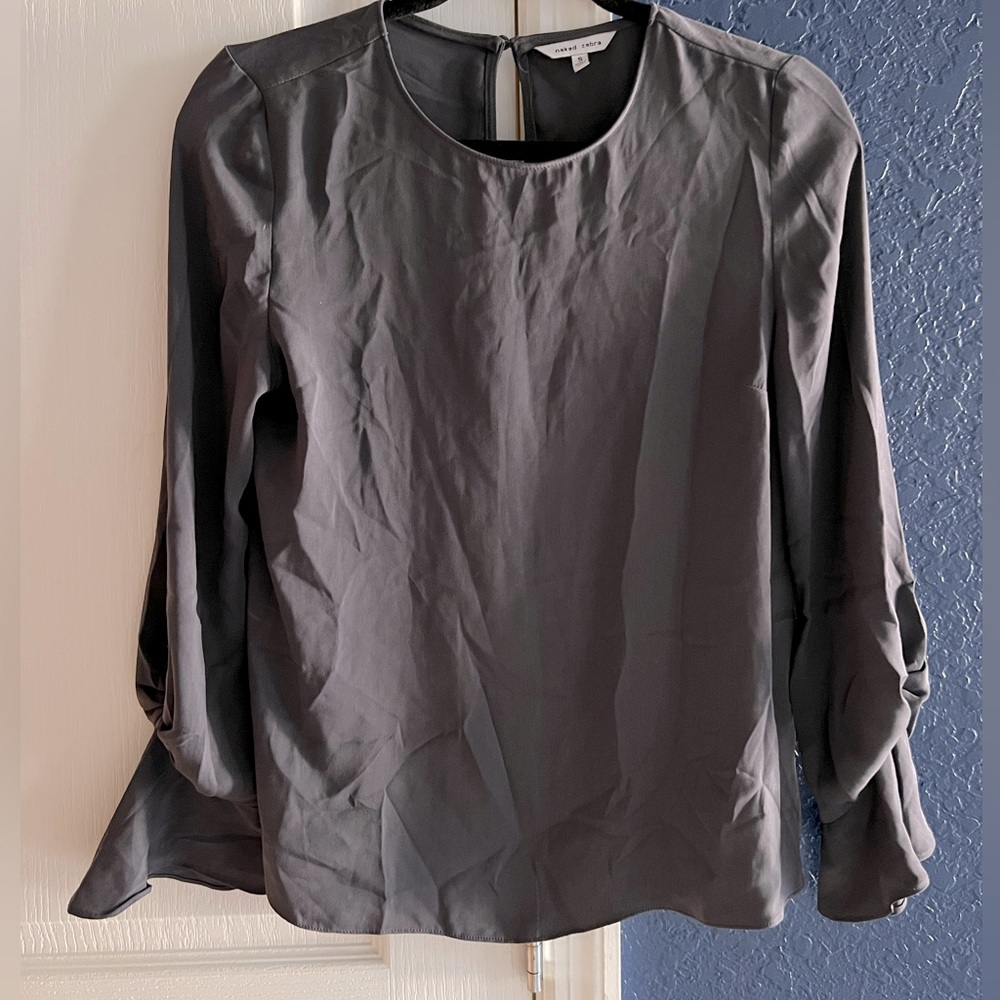 Naked Zebra Gray Long-Sleeve shirt